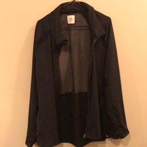 Plus Size Long Sleeve Mesh Athletic Jacket